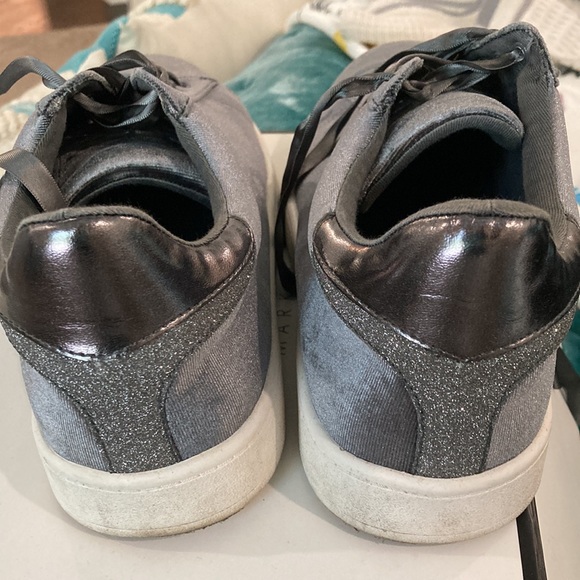 WHBM Kicks Grey Velvet Sneakers - Size 9. - Picture 3 of 5